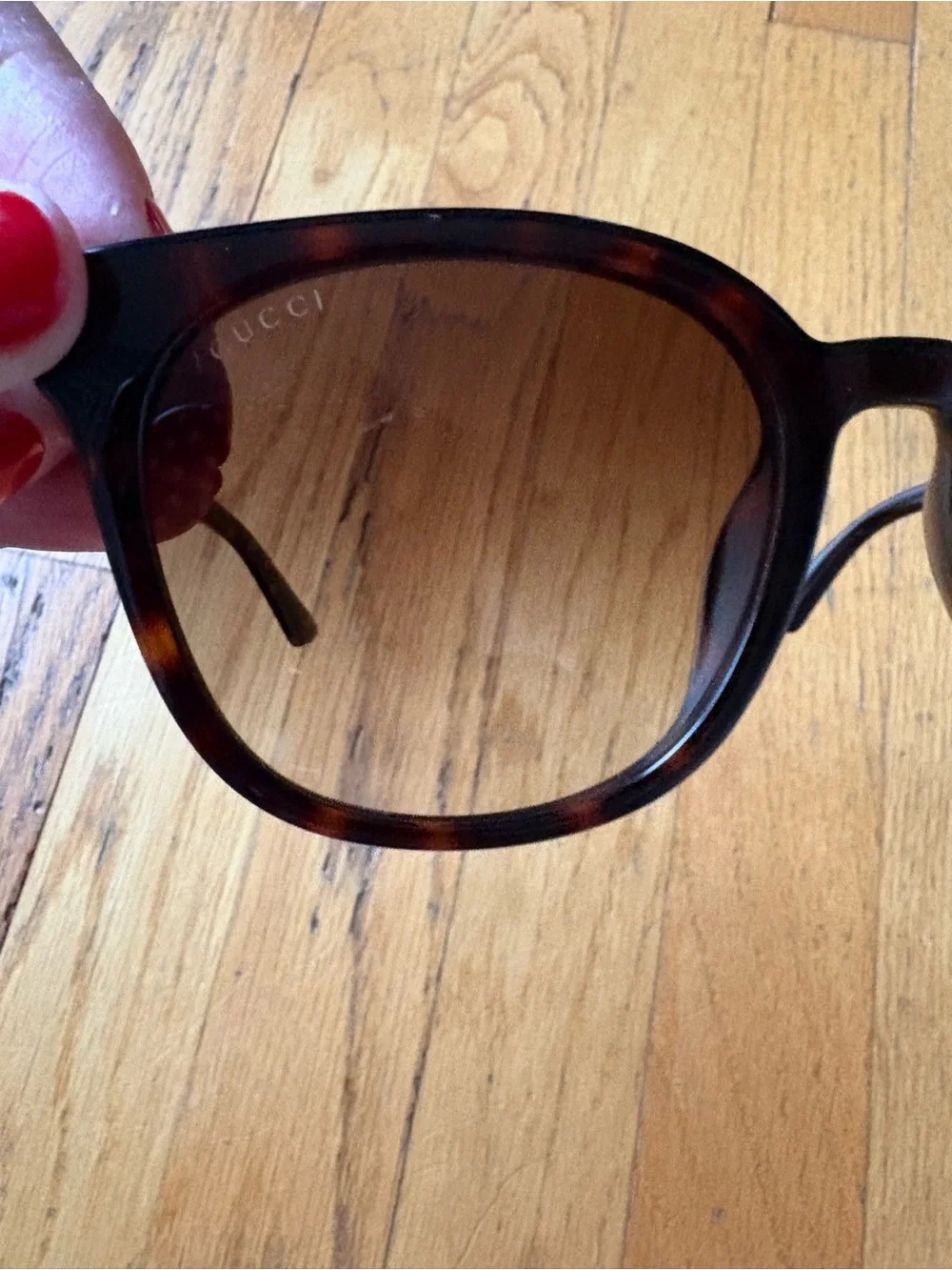 Gucci Tortoiseshell Cat-Eye Sunglasses with Brown Gradient Lenses